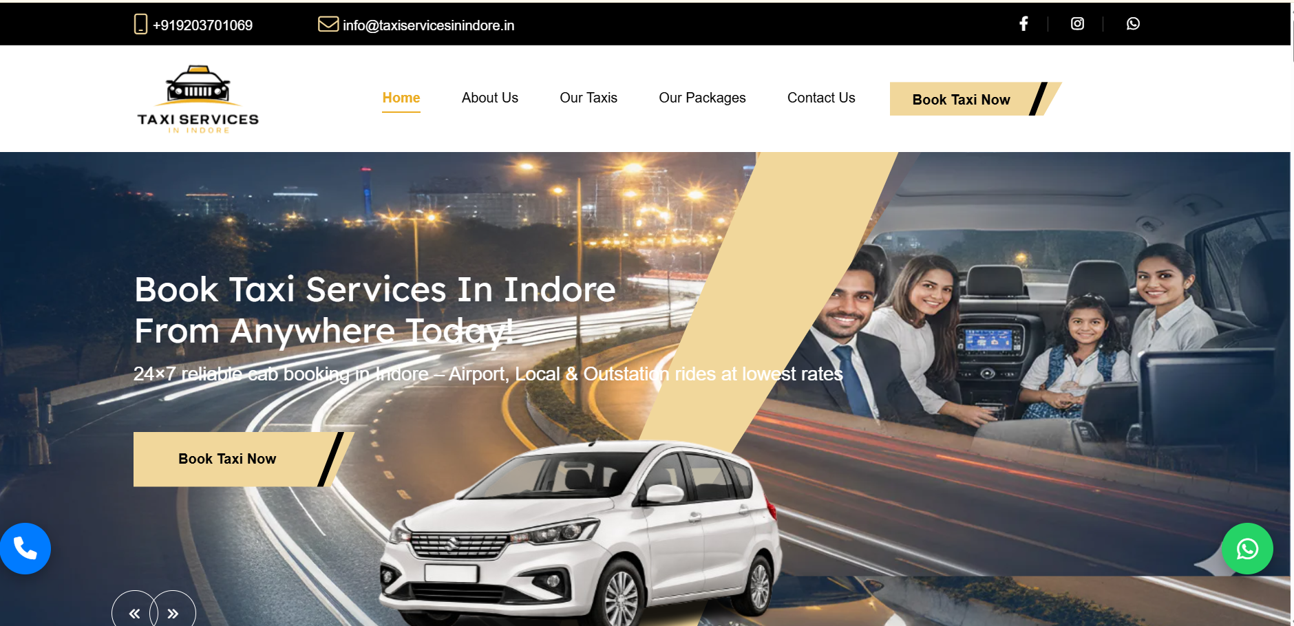 Taxi operator booking site